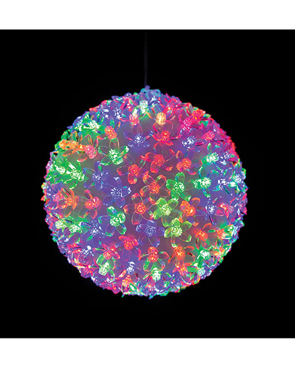 Colour Change LED Christmas Petal Ball 20cm