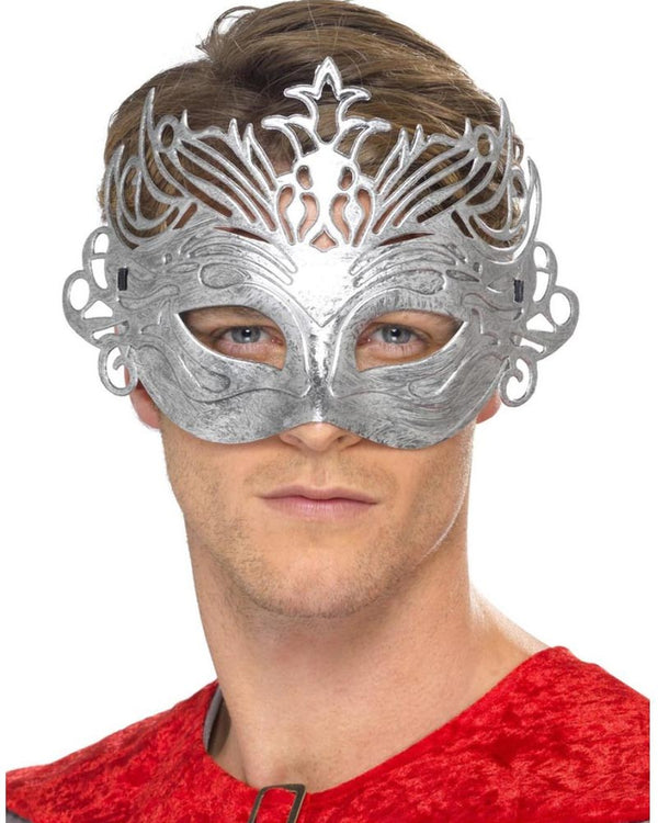 Columbine Silver Masquerade Eye Mask