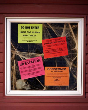 Condemned Signs Pack of 4