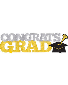 Congrats Grad 3D Glitter Centrepiece