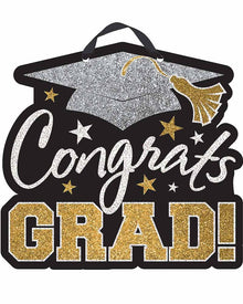 Congrats Grad Glitter Sign