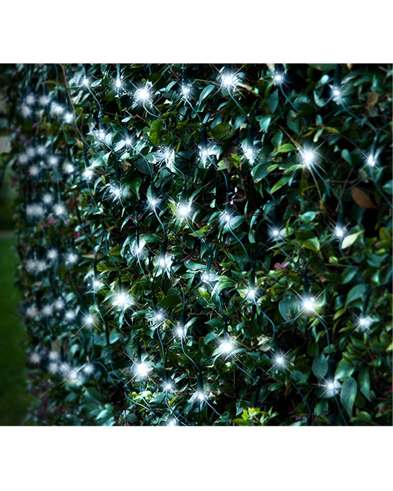Solar Cool White 150 Piece LED Net Lights 2.5m x 1.3m