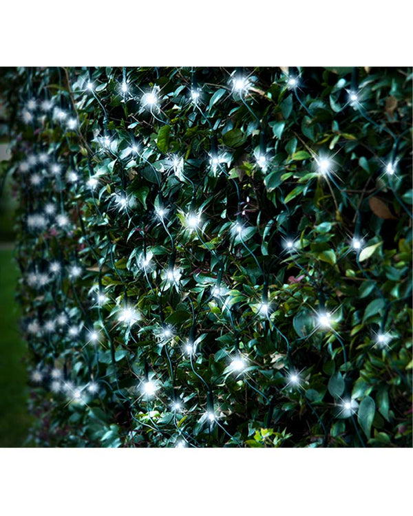 Solar Cool White 150 Piece LED Net Christmas Lights 2.5m x 1.3m