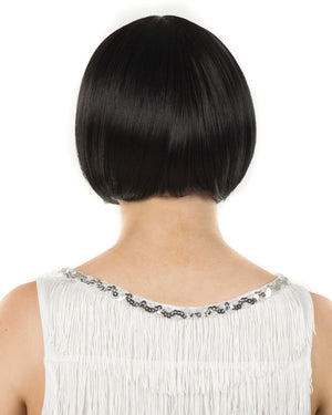 20s Flapper Deluxe Black Bob Wig