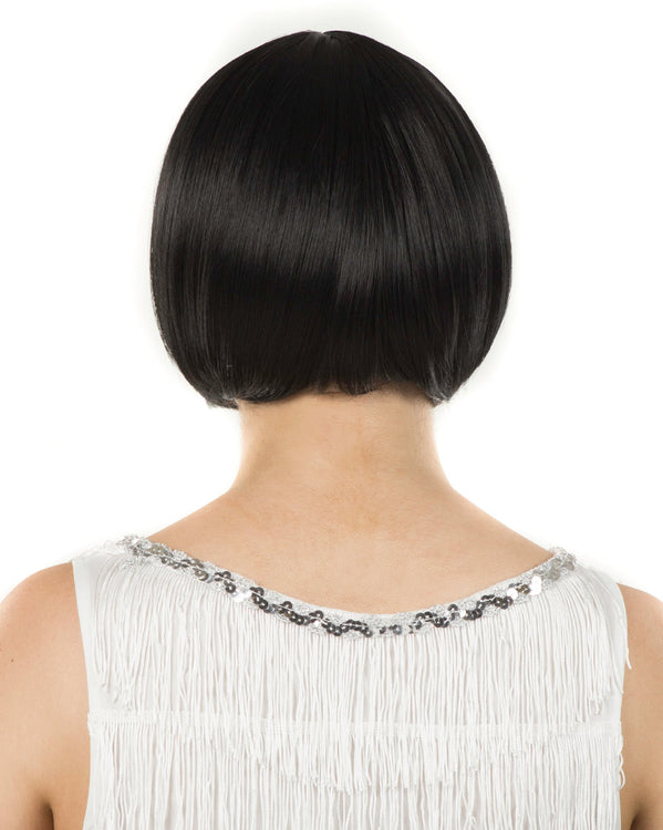 20s Flapper Deluxe Black Bob Wig