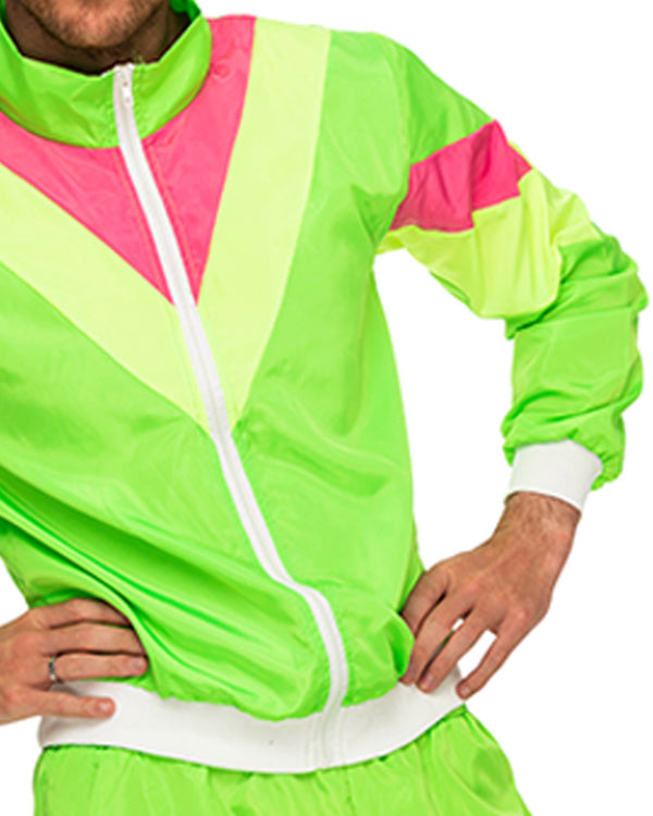 80s Neon Tracksuit Plus Size Mens Costume