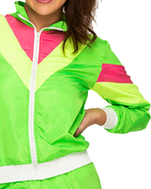 80s Neon Tracksuit Womens Plus Size Costume