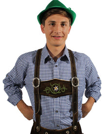 Blue Check Oktoberfest Mens Cotton Shirt