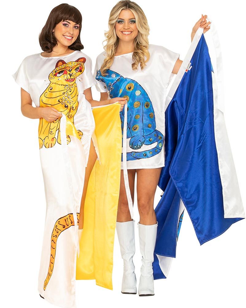 Swedish Superstar Complete Deluxe Blue Cat Plus Size Womens Costume