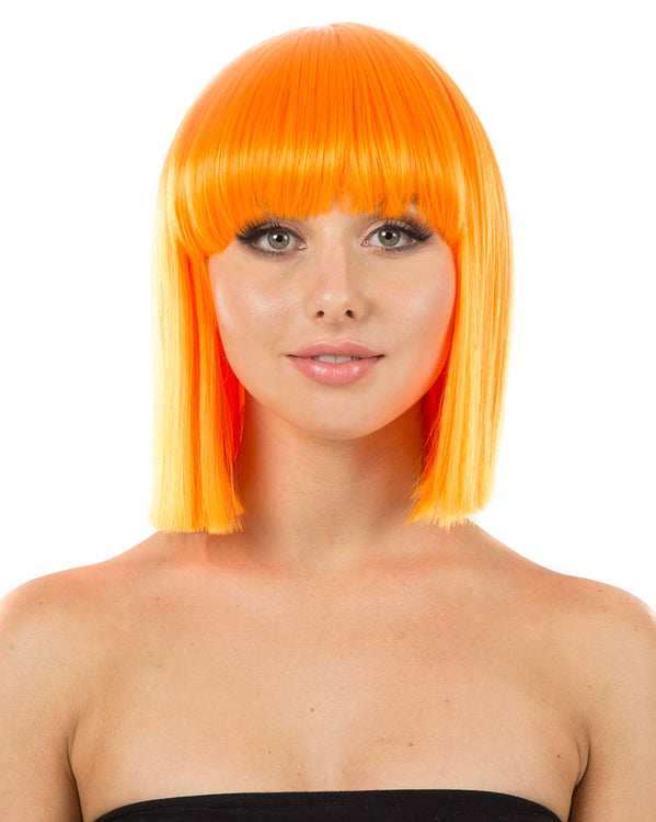 Fashion Deluxe Neon Orange Bob Wig