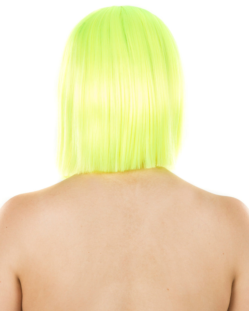 Fashion Deluxe Neon Yellow Bob Wig