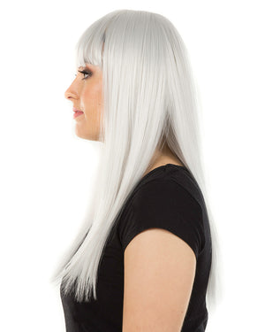Fashion Deluxe Silver Long Wig