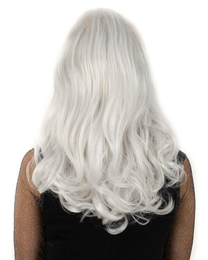 Glamour Deluxe Silver Long Wavy Wig