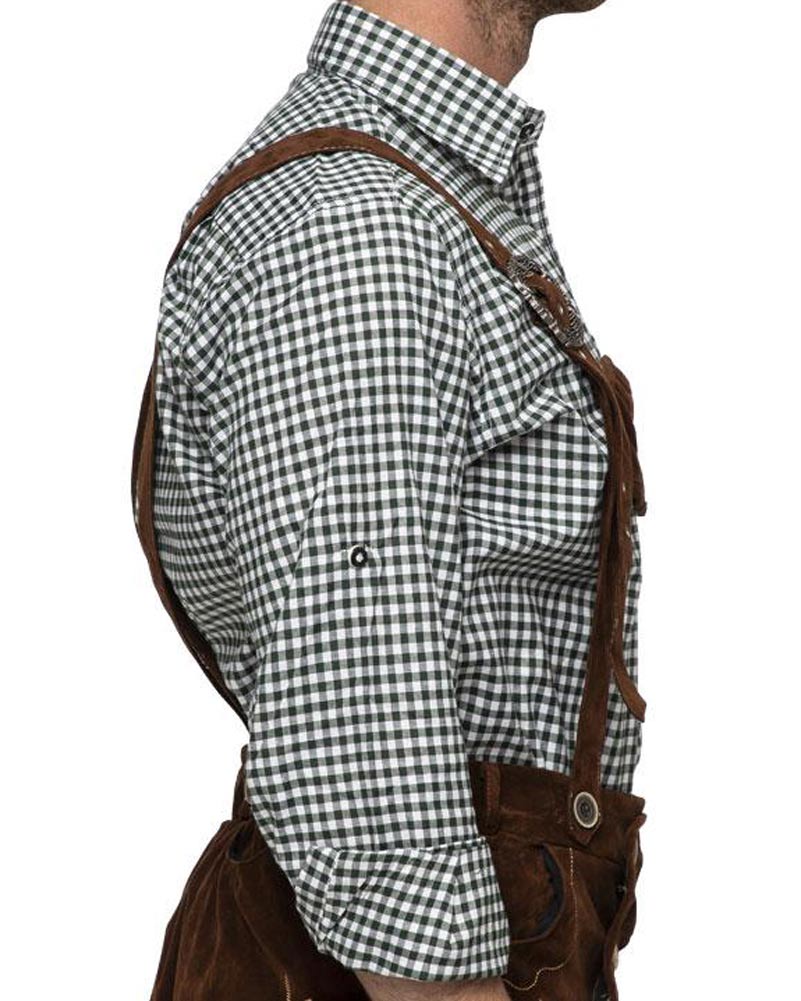 Green Check Oktoberfest Mens Cotton Shirt