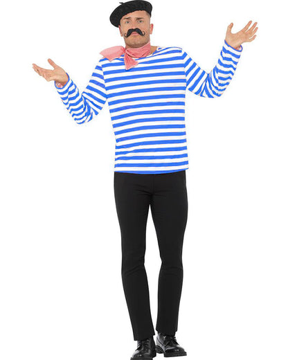 Multi Character Blue and White Striped Shirt
