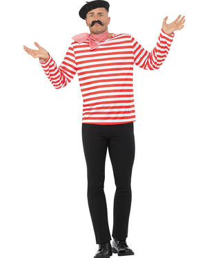 Multi Character Red and White Striped Plus Size Shirt