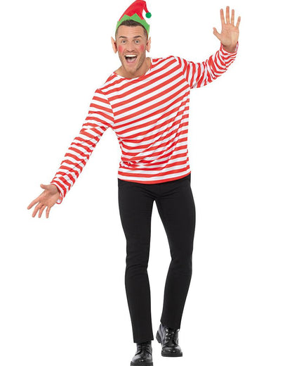 Multi Character Red and White Striped Plus Size Shirt