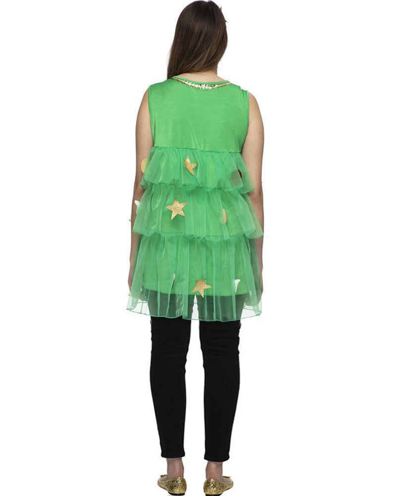 Pretty Christmas Tree Tunic Womens Christmas Costume