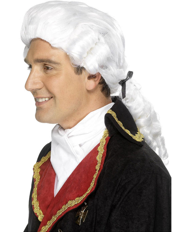 Court White Ponytail Wig