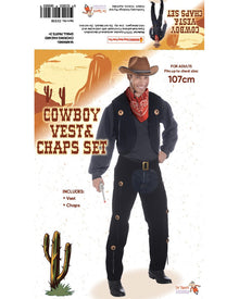 Cowboy Mens Vest and Chaps Set