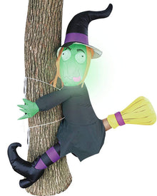 Crashing Witch on a Tree Halloween Inflatable 1.2m