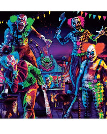 Creepy Carnival Black Light Reactive Backdrop Scene Setter For Halloween