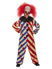 Creepy Red and Blue Clown Boys Halloween Costume