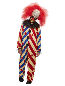 Creepy Red and Blue Clown Boys Halloween Costume