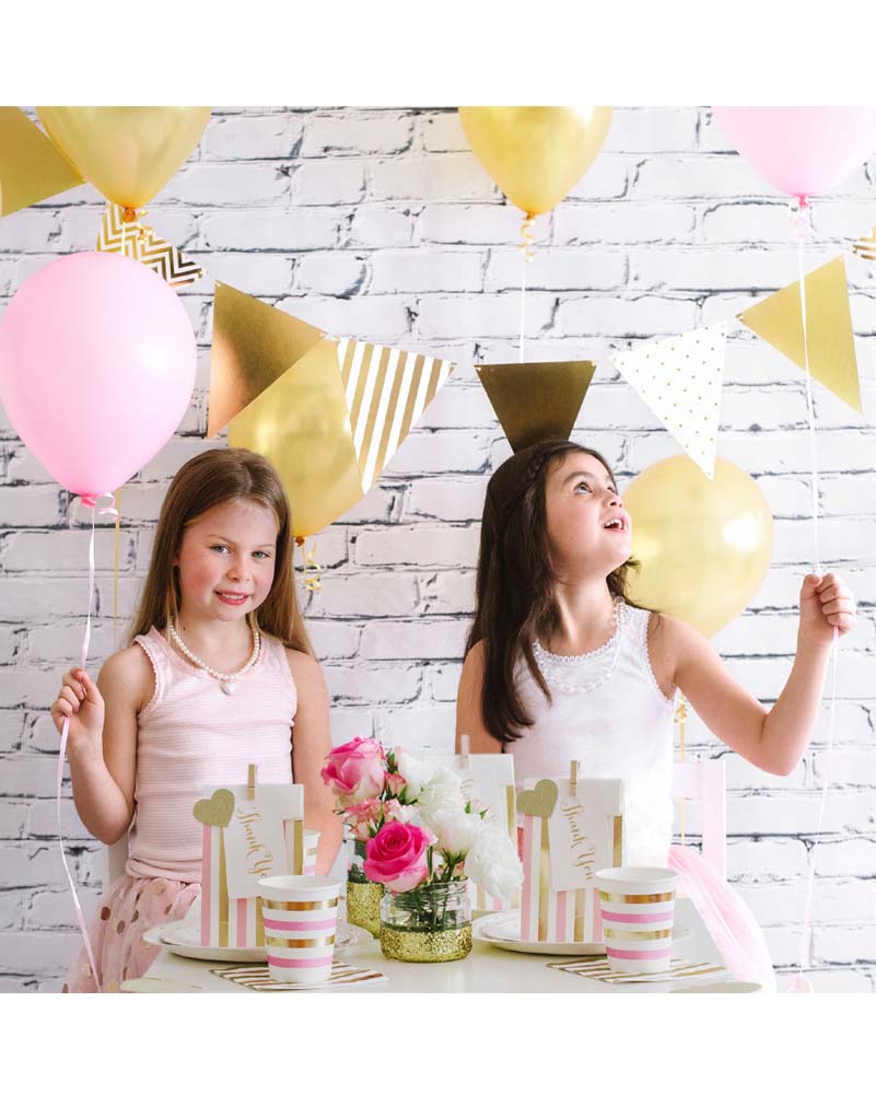 Gold and Pink Dots 18cm Paper Plates Pack of 10