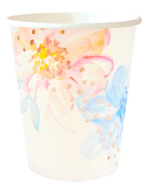 Floral Rose Gold 266ml Paper Cup Pack of 10