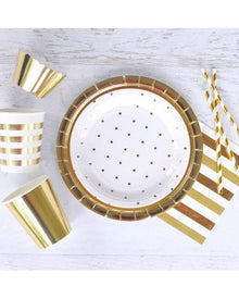 Gold Foil 300ml Cups Pack of 10