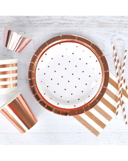 Rose Gold Foil 300ml Cups Pack of 10