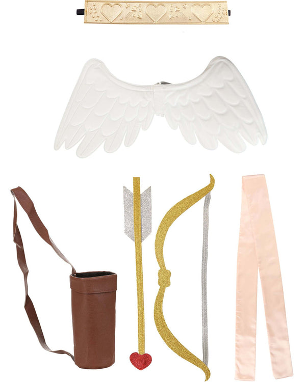 Cupid Accessory Sash Wings Headband Quiver Bow and Arrow Set