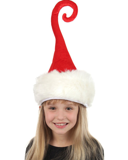Christmas Curly Q Santa Plush Deluxe Hat