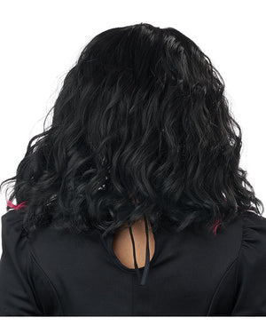 Cute N Crafty Short Black and Pink Wig