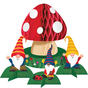 Party Gnomes Centrepiece Honeycomb 30cm x 23cm & Gnomes 15cm