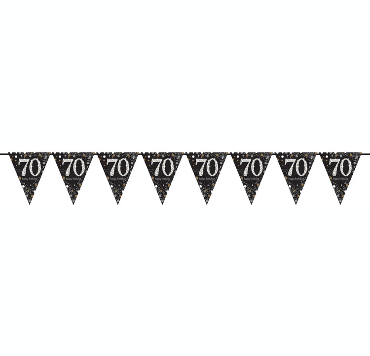 Sparkling Celebration 70 Prismatic Pennant Banner - Plastic