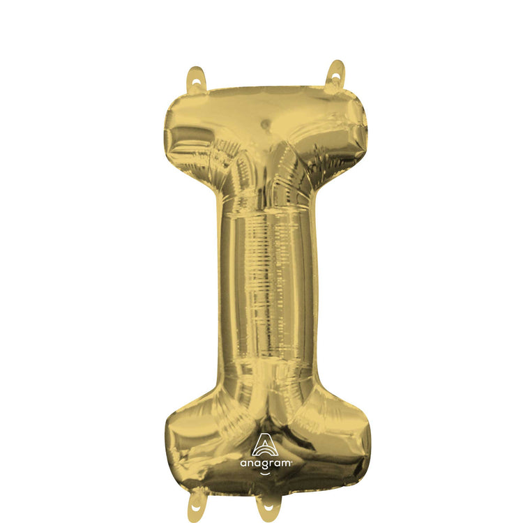 Letter I White Gold Balloon