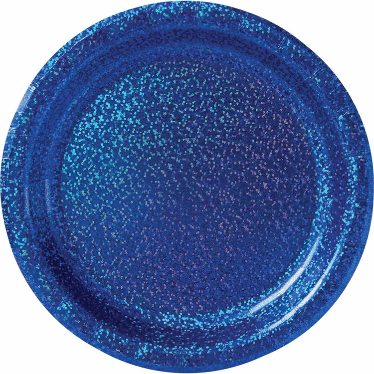 Prismatic 17cm Bright Royal Blue Round Paper Plates Pack of 8