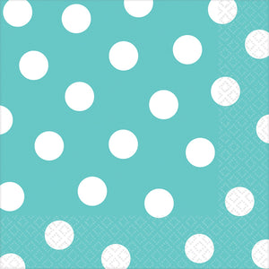 Dots Lunch Napkins Robins-egg Blue Pack of 16