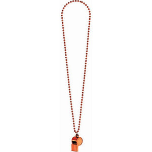Team Spirit Orange Whistle Chain Necklace