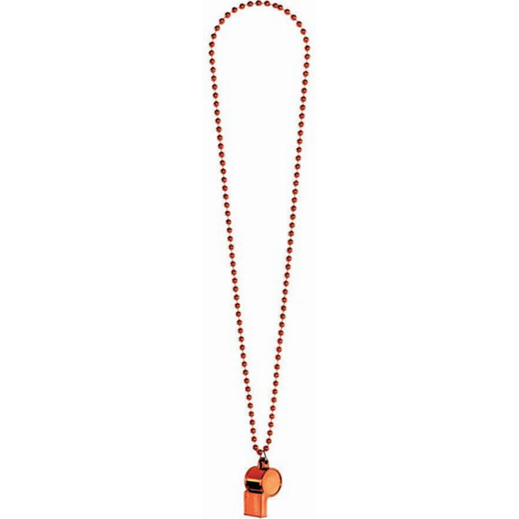 Team Spirit Orange Whistle Chain Necklace