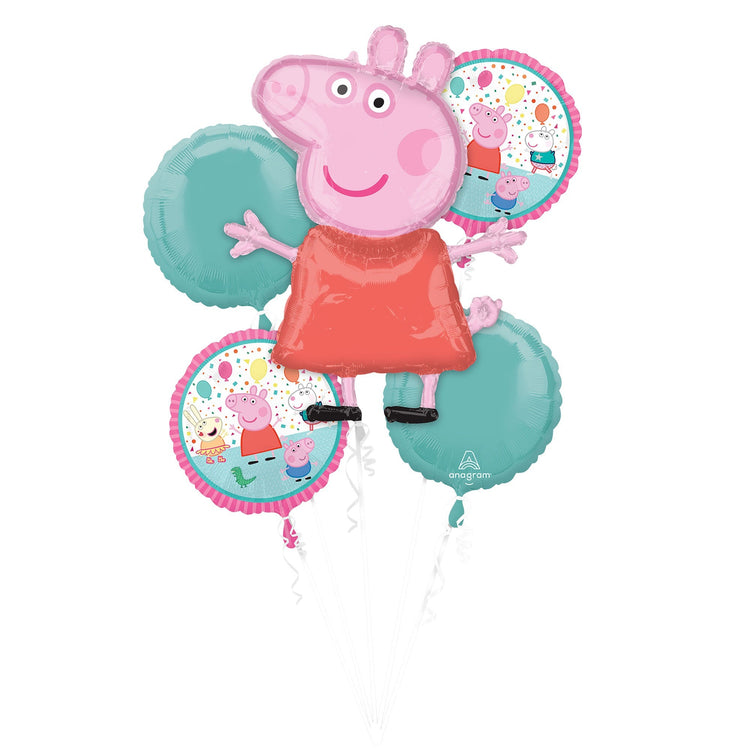 Bouquet Peppa Pig Pack of 5 Balloon