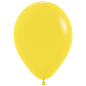 Sempertex 30cm Fashion Yellow Latex Balloons 020 100PK Pack of 100