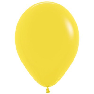 Sempertex 30cm Fashion Yellow Latex Balloons 020, 25PK Pack of 25