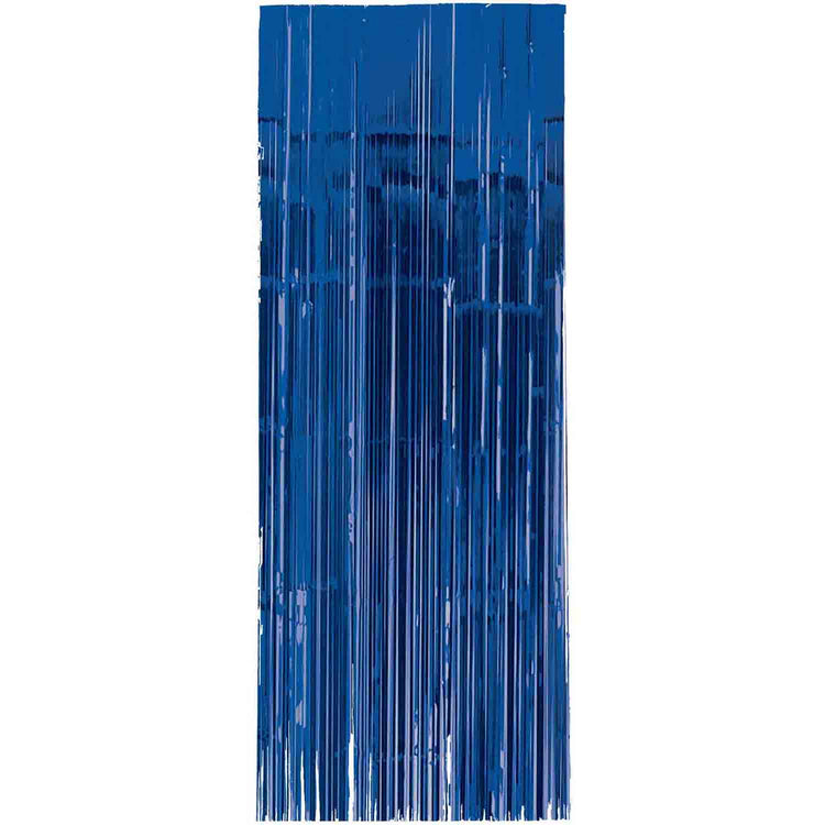 Bright Royal Blue Metallic Foil Door Curtain