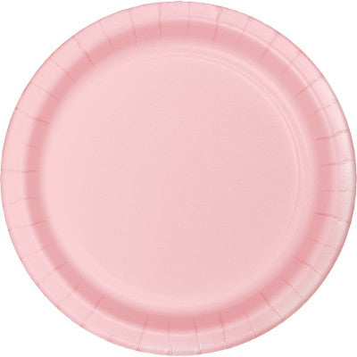 Classic Pink Round Paper Plate 17cm Pack of 24