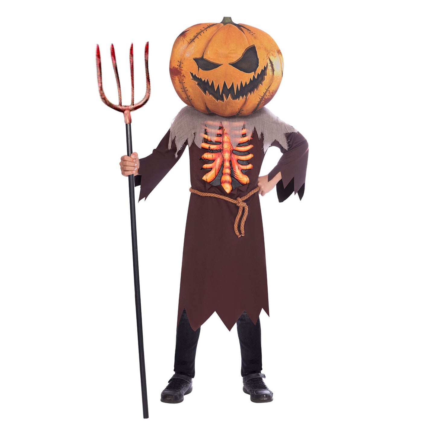 Scary Pumpkin Big Head 8-10 Years