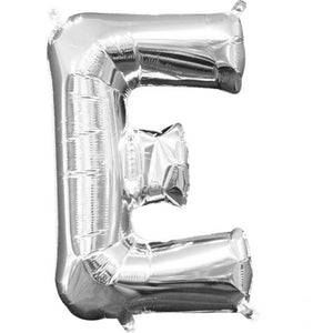 Silver 40cm Letter E Balloon