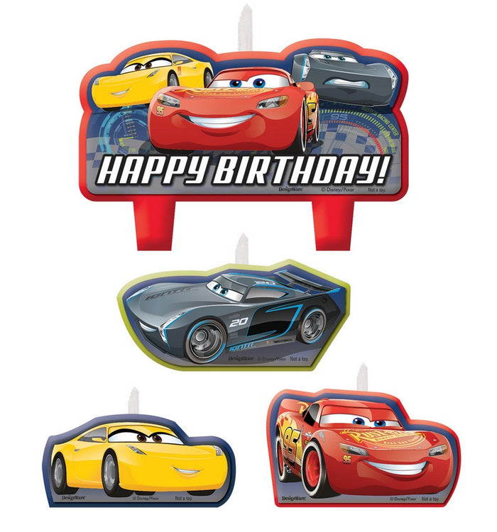 Disney Cars 3 Birthday Candles Set Pack of 4